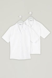 Short Sleeve, Non-iron Rever Collar Blouses - Twin pack