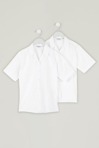 Short Sleeve, Non-iron Rever Collar Blouses - Twin pack