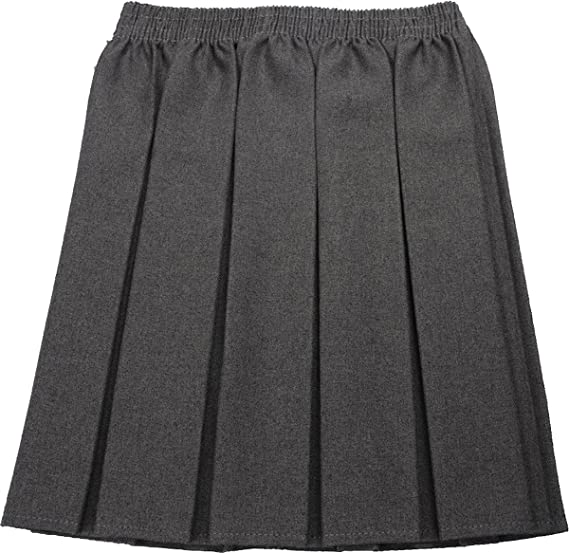 Box Pleated Skirt (Grey / Black / Navy)