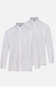 Long Sleeve White Shirt - Twin-Pack